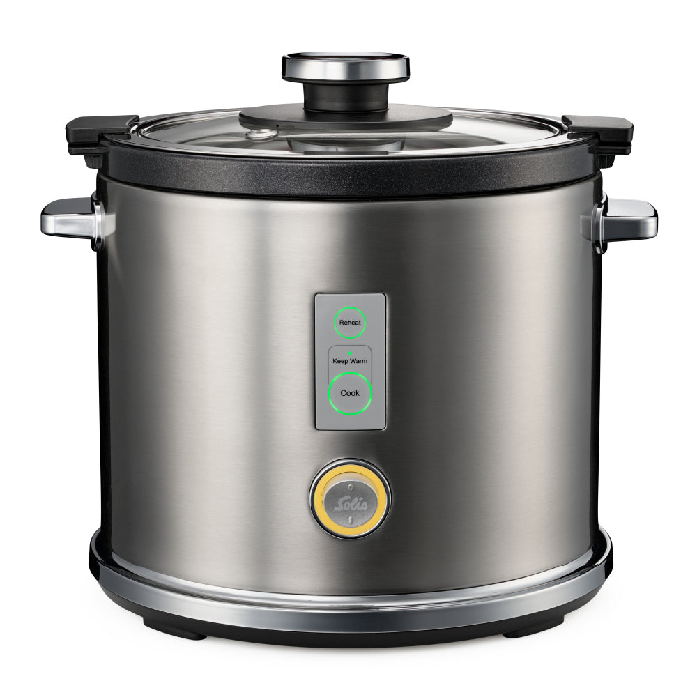 Solis Reiskocher Typ 8162 – 1,2 l, 650 W – Warmhaltefunktion – Grau/Edelstahl