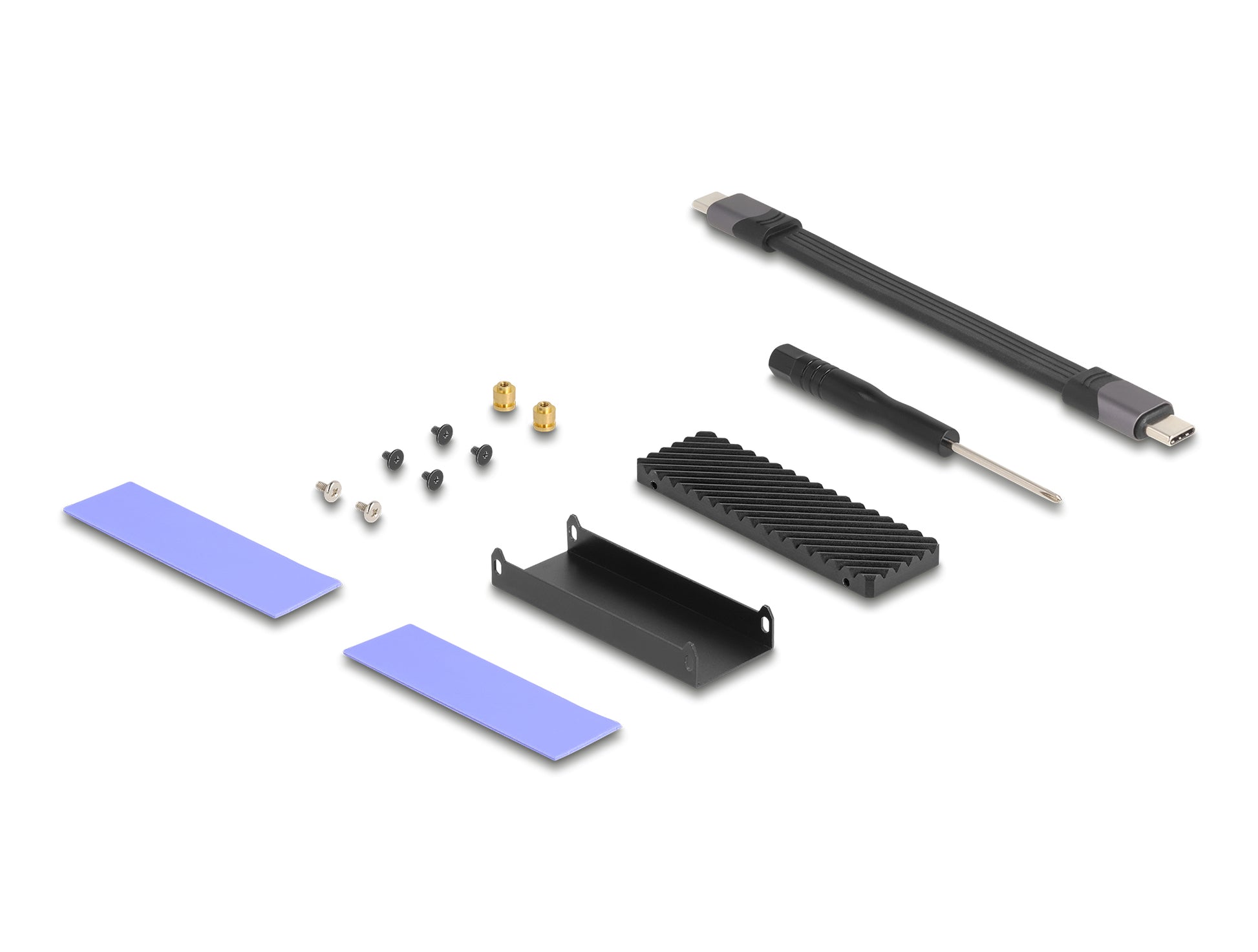 DeLOCK M.2 NVMe SSD-Gehäuse – 1-Bay M.2, USB4 40 Gbit/s, Thunderbolt 4, für M.2 NVMe (PCIe)