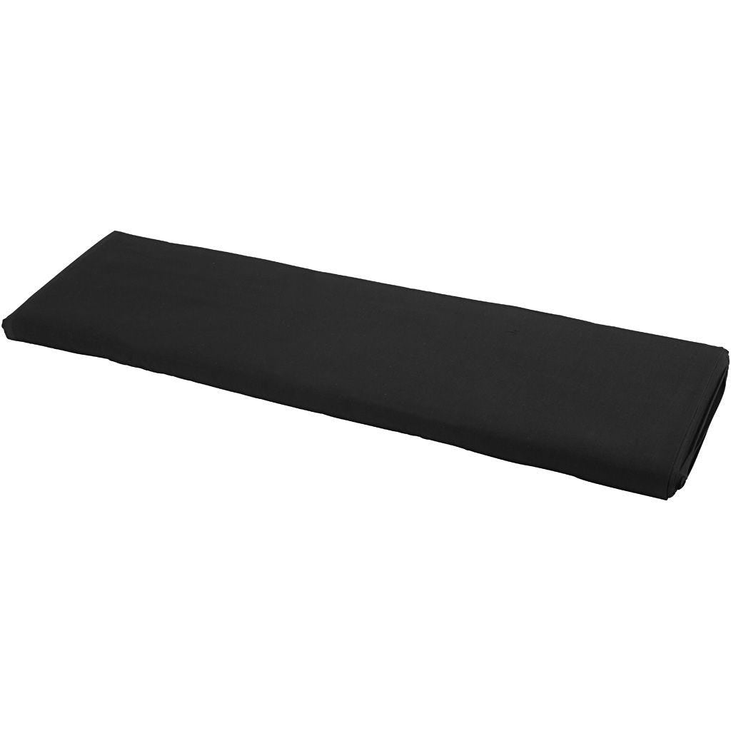 Creativ Company Stoff – schwarz – 145 cm × 10 m – Baumwolle