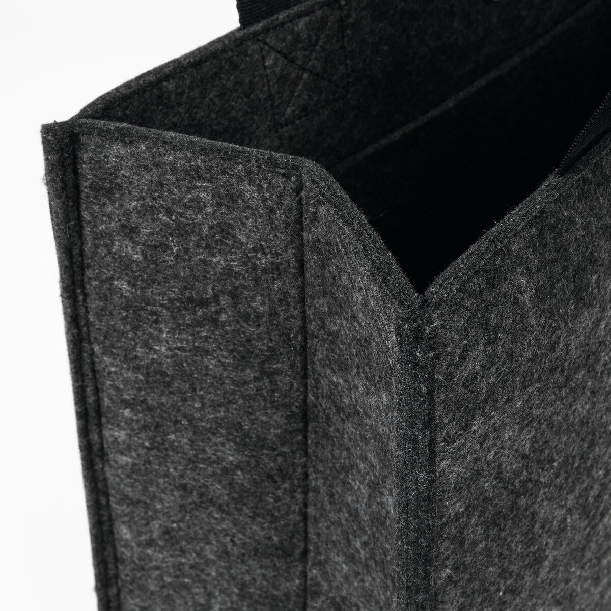 Sigel Notebook-Tasche für Notebooks bis 15,4" – PET-Filz, mit Druckknopf – Grau