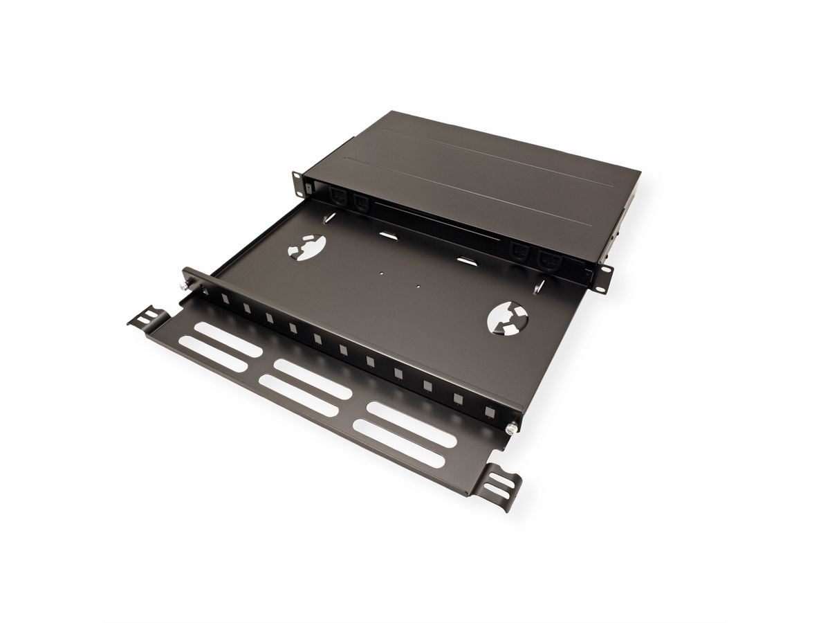 ROLINE Patchpanel LWL – 12× SC-Simplex oder LC-Duplex, 19", 1U, schwarz