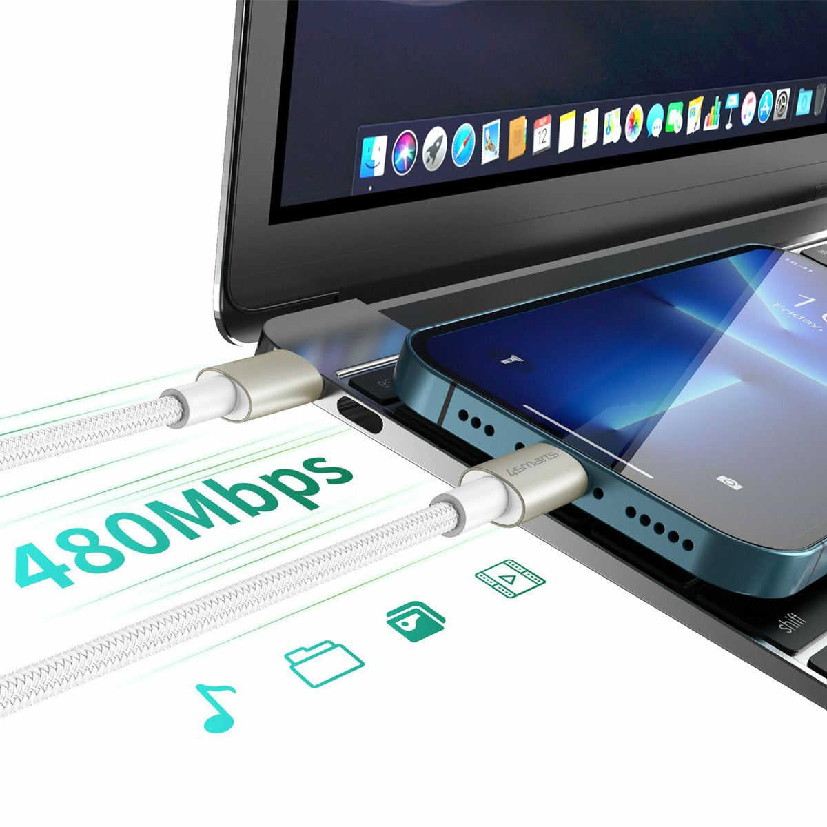 4smarts USB-C auf USB-C Kabel – USB 2.0 – 0,5/1,5/3 m – PD 60 W – für iPhone 15 und mehr – 3er-Set