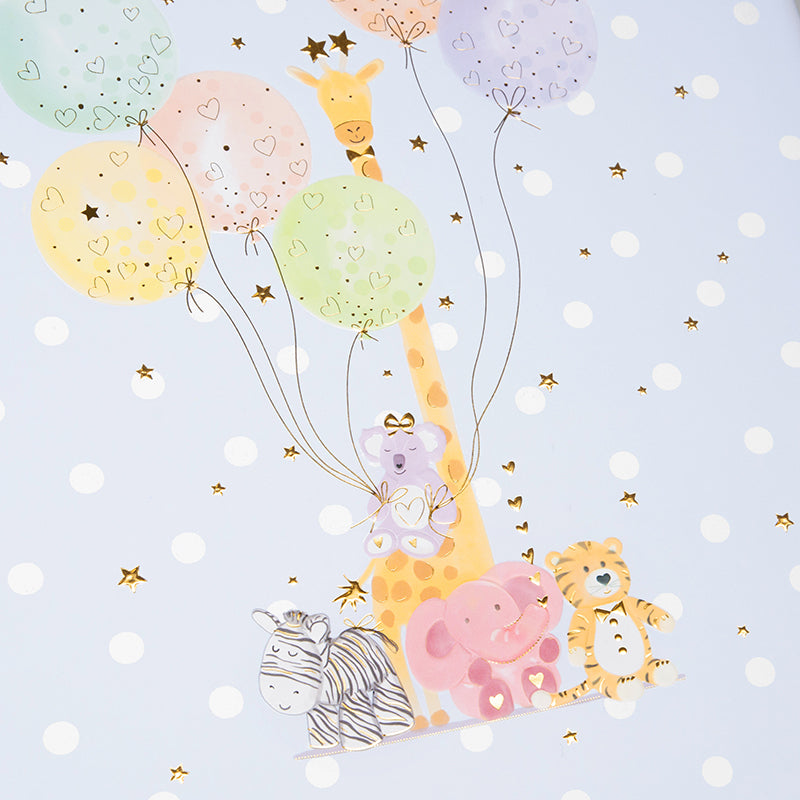 Goldbuch Babyalbum Balloon Party – für 100 × 150 mm, mehrfarbig, Pergamin, 300 × 310 mm