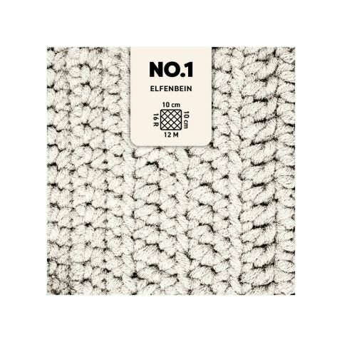 myBoshi Nr.1 Wolle Elfenbein – 50 g, 55 m, 70% Polyacryl/30% Merino, Nadel 6 mm, 1 Stk.