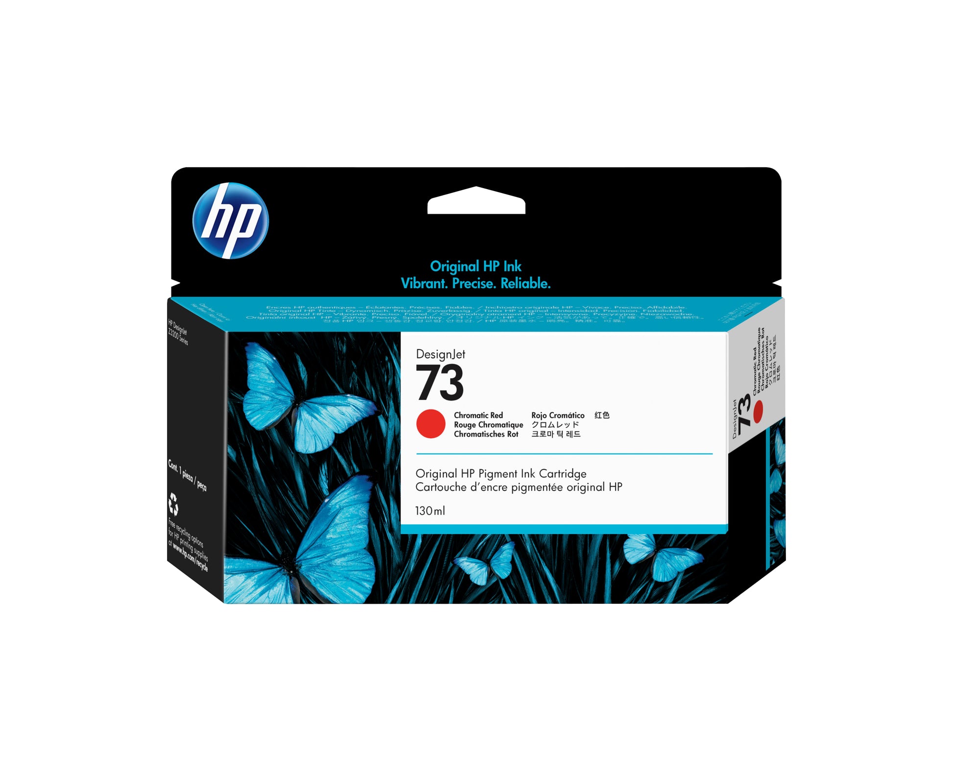 HP Tintenpatrone 73, rot, 130 ml – für Tintenstrahldrucker/Multifunktionsgeräte