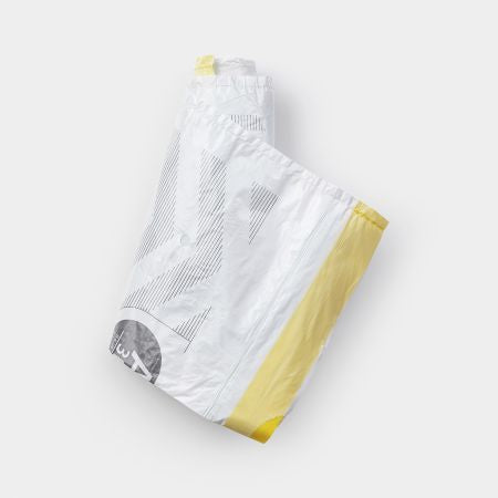 Brabantia Kehrichtsack für PerfectFit A – 5 l, mit Zugband, PE, weiss, 270 × 290 mm, 20 Stk