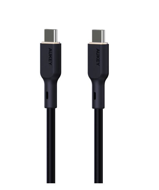 AUKEY USB-C-auf-USB-C-Kabel – USB 2.0 (480 Mbit/s) – 1 m – PD 240 W – Silikonmantel – Weiss