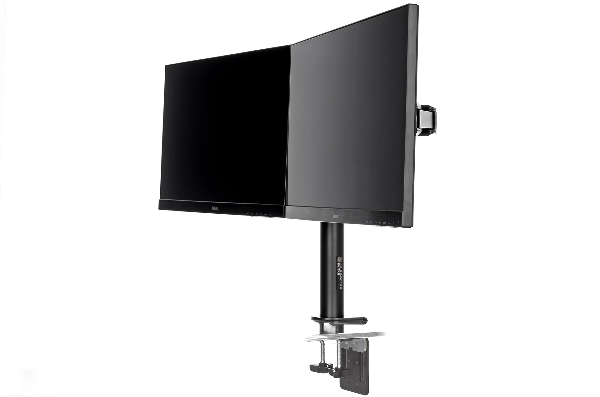 iiyama Monitorarm, Dual, Tischklemme, bis 30", VESA 100 × 100 mm, 10 kg