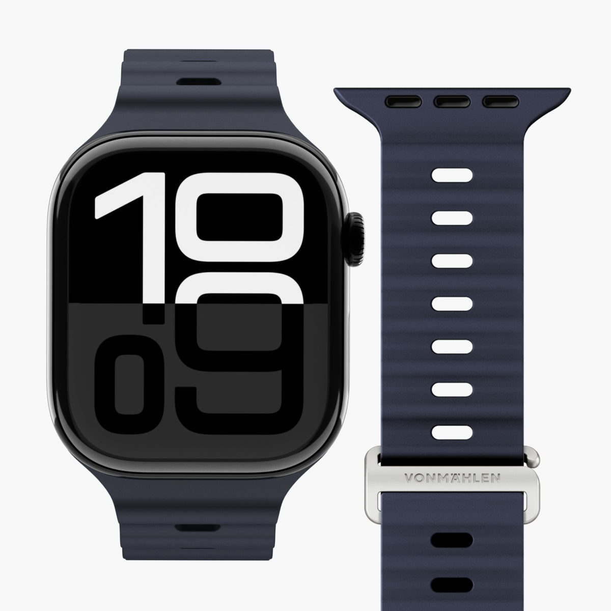 Vonmählen Wave Band 2 – Sportarmband, Navy, für Apple Watch 40/41/42 mm