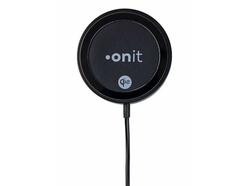 ONIT F02127 Kabelloses Ladegerät 15 W – Qi2, magnetisch – Saugnapfhalter, USB-C – für Smartphones – schwarz
