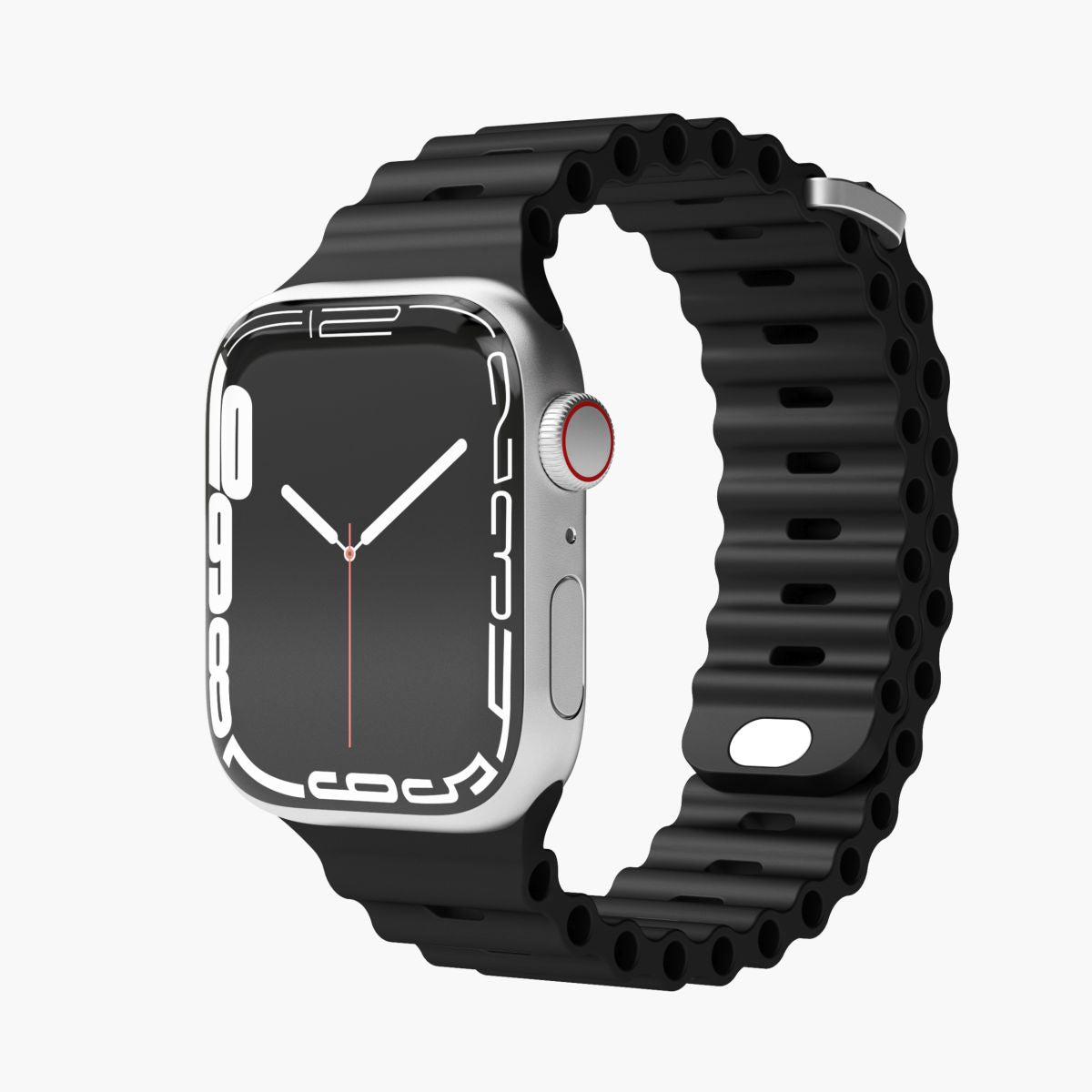 Vonmählen Wave Band – Armband – für Apple Watch (diverse Grössen), Schwarz, Elastomer (TPR)