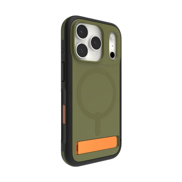 ZAGG Sedona Snap Backcover – für Apple iPhone 17 Pro, MagSafe, mit Ständer, Graphen, Grün, bis 4 m sturzsicher