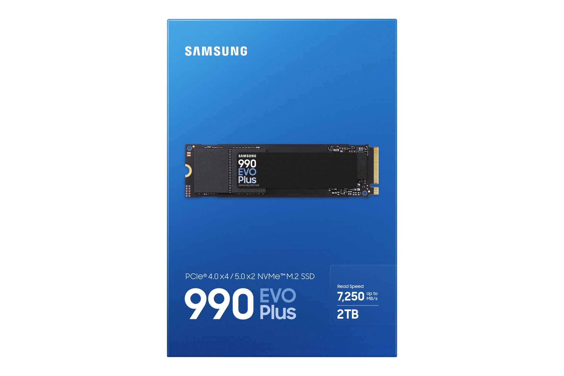 Samsung 990 EVO Plus 2 TB – M.2 2280 NVMe PCIe 4.0 – 7'150 MB/s lesen, 6'300 MB/s schreiben