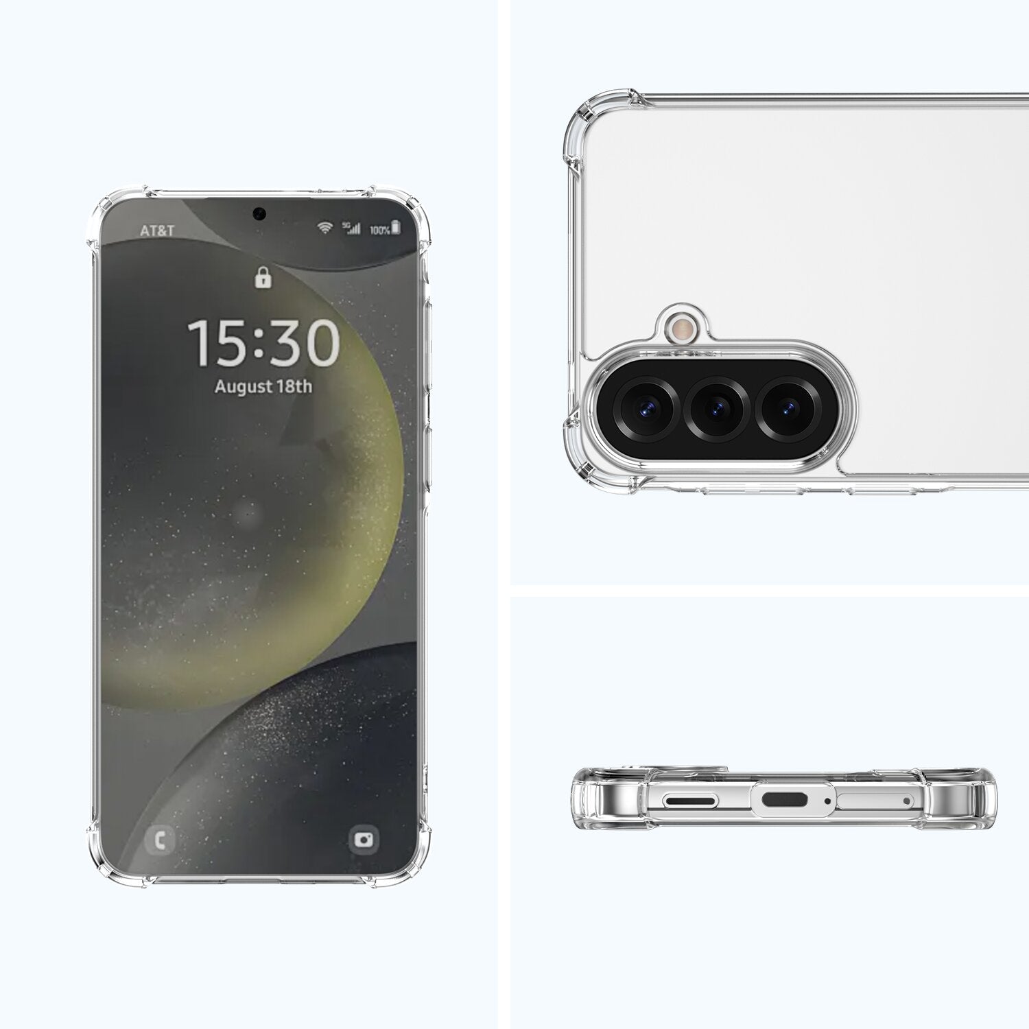 4smarts Hybrid Case Ibiza – Backcover – für Samsung Galaxy A57 5G, PC+TPU, Transparent