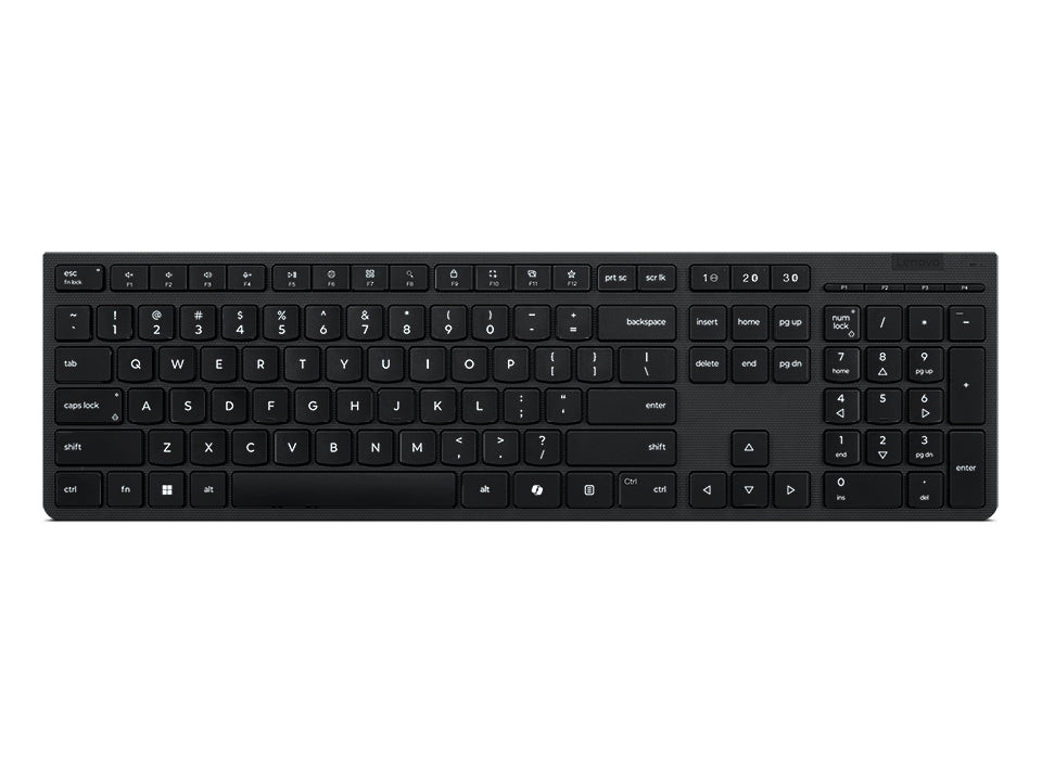 Lenovo Home/Office RF – Tastatur – Schere – Bluetooth & 2,4 GHz (USB-A-Empfänger) – AZERTY (BE) – Schwarz