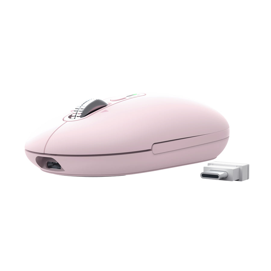 Trust Seron Slim Multi – Maus – Kabellos (Bluetooth/2,4 GHz), 3200 DPI, Beidhändig, Pink