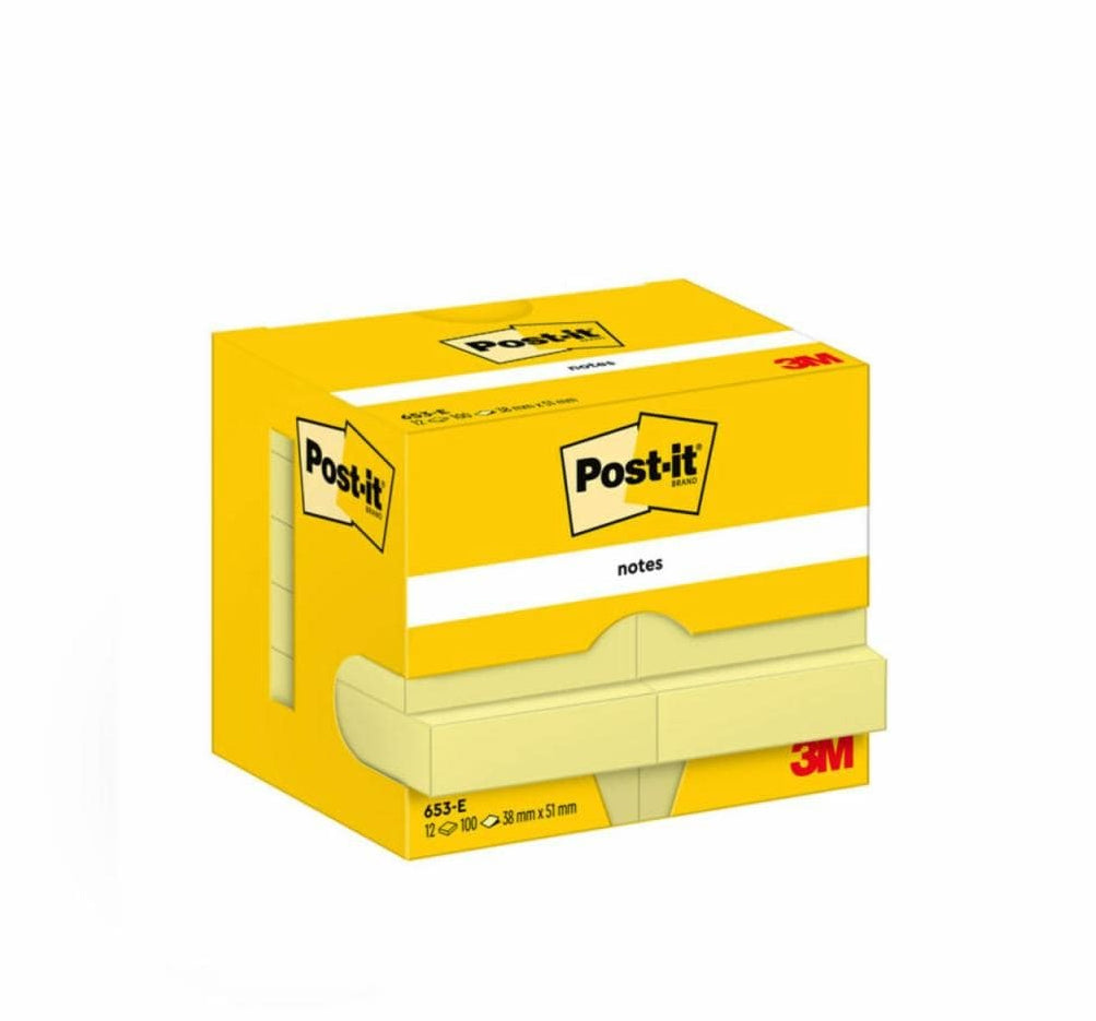 Post-it Haftnotizen – 51×38 mm – Gelb, 12×100 Blatt, PEFC