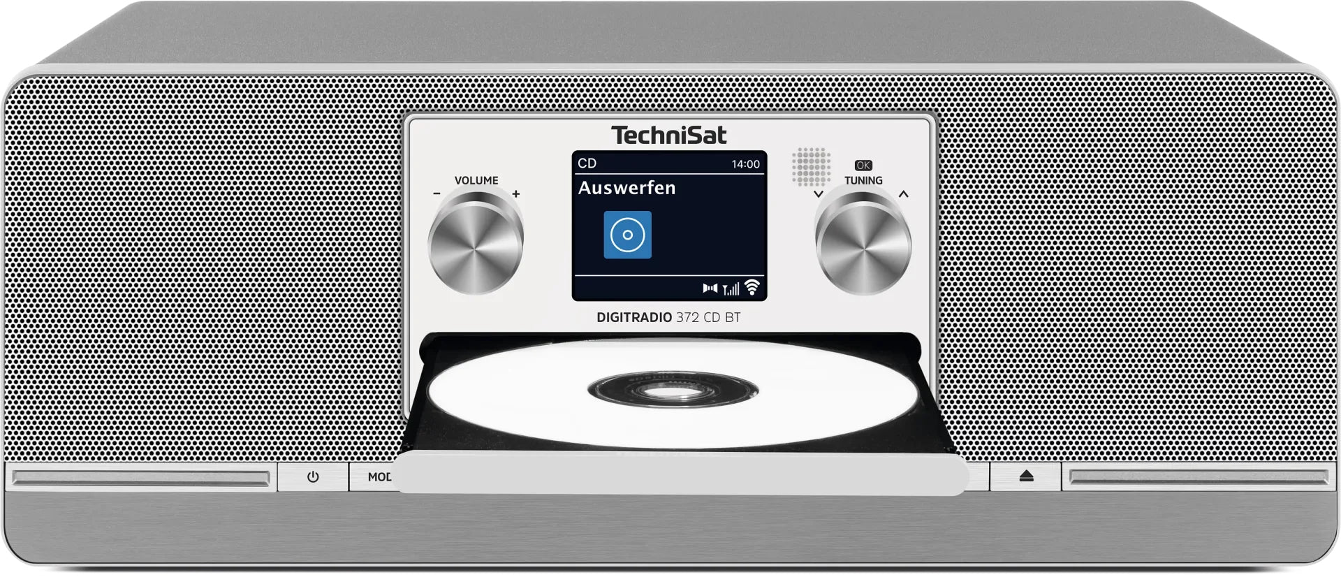 TechniSat DigitRadio 372 CD BT – DAB+/UKW-Tischradio, Bluetooth – Silber