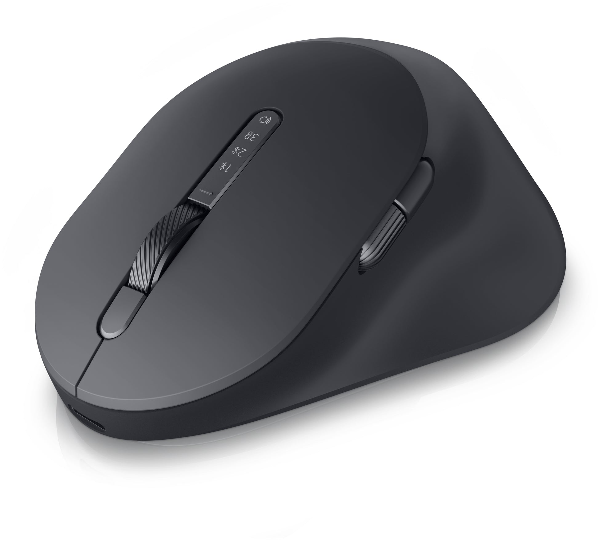 Dell MS900 Ergonomische Maus – kabellos, Bluetooth + 2,4 GHz, 7 Tasten, für Rechtshänder, Graphit