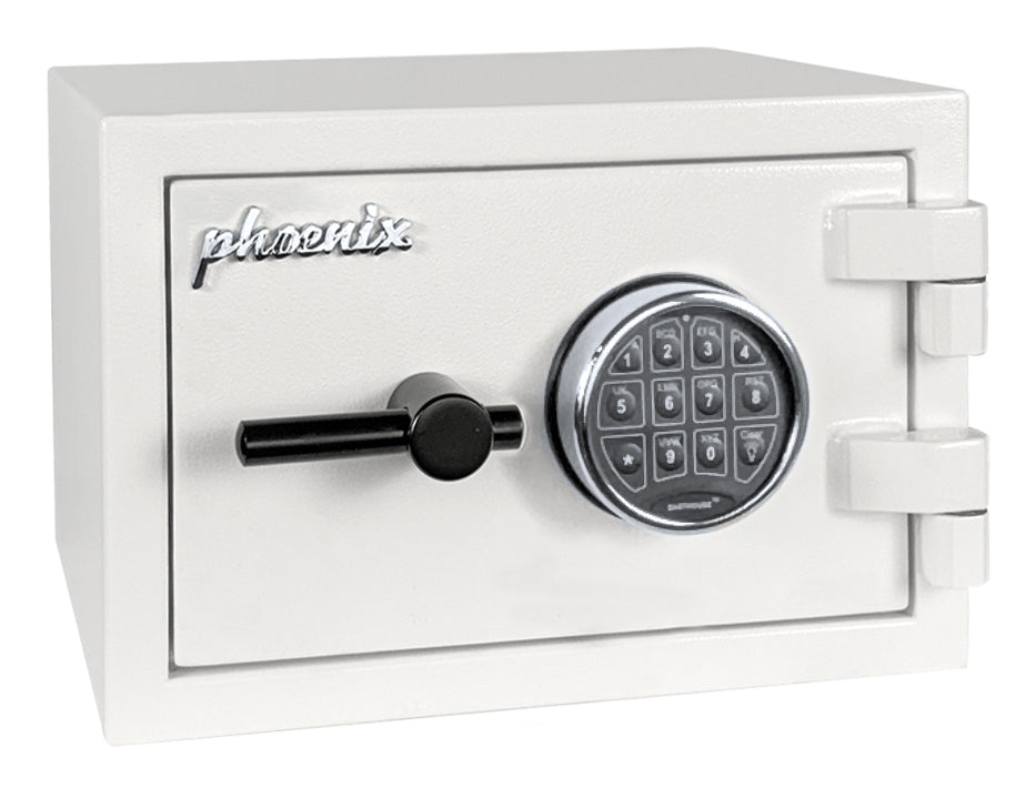 Phoenix Safe Co. Phoenix Tresor Fortress SS1451E – Elektronikschloss – 10 l – Bodenmontage – Weiss