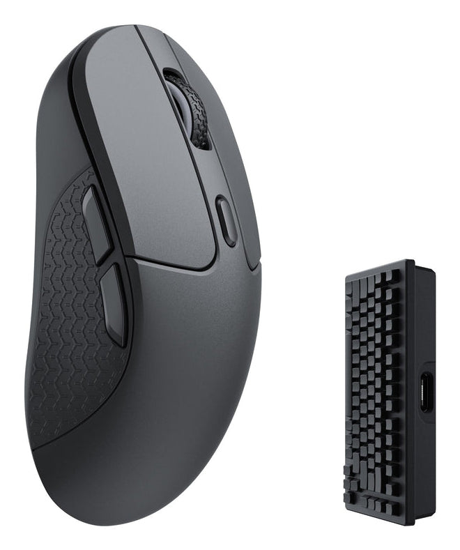 Keychron M3 – Gaming-Maus – Kabellos (Bluetooth/2,4 GHz), 26000 DPI, Rechtshänder, Schwarz