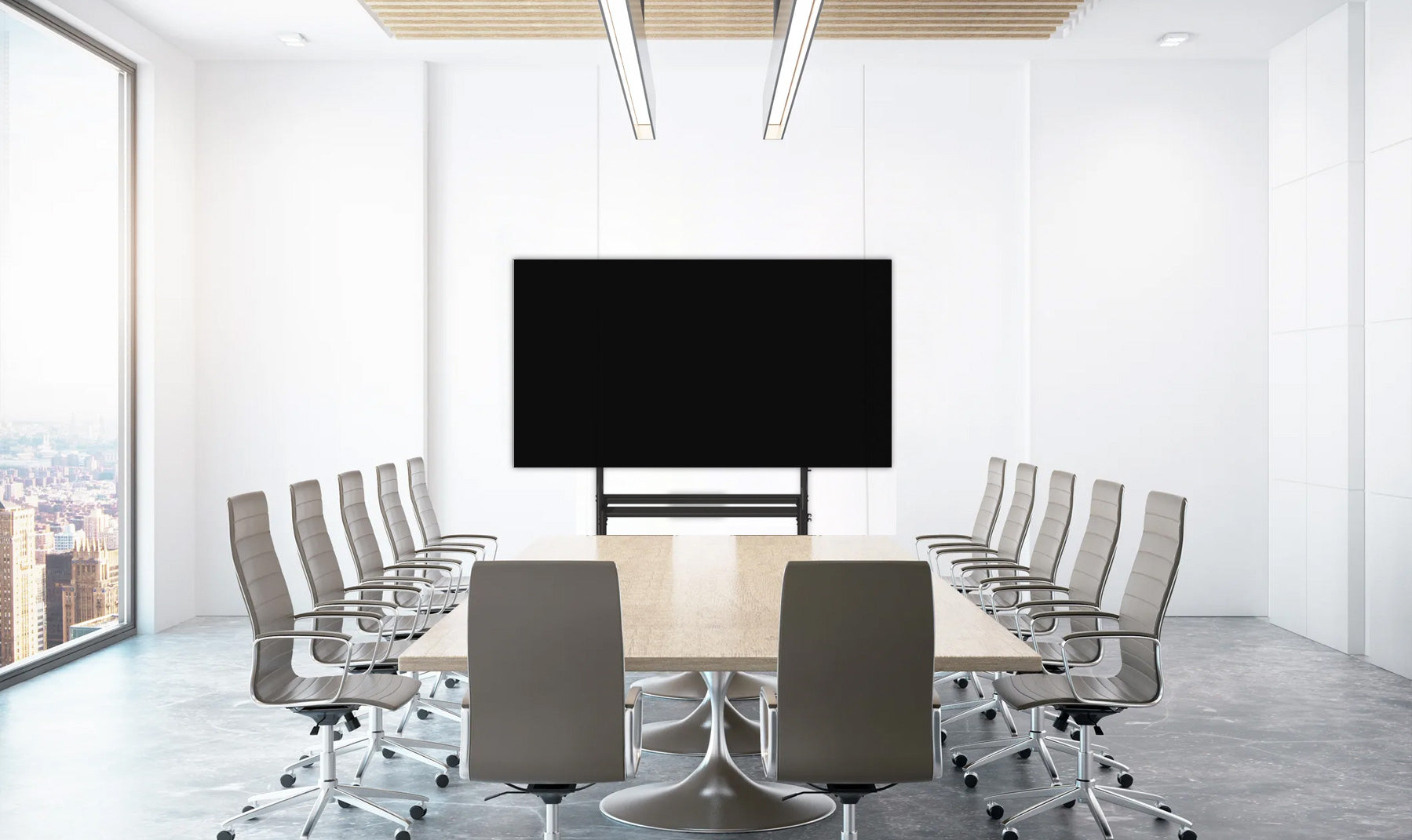 Vision TV-Wagen – 55–100" – VESA 200×200–900×600 – bis 100 kg, mit Rollen – VFM-F12