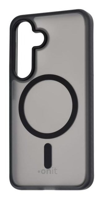 ONIT Backcover – für Samsung Galaxy S25, MagSafe, PC+TPE+TPU, Schwarz matt, bis 3 m Sturzschutz