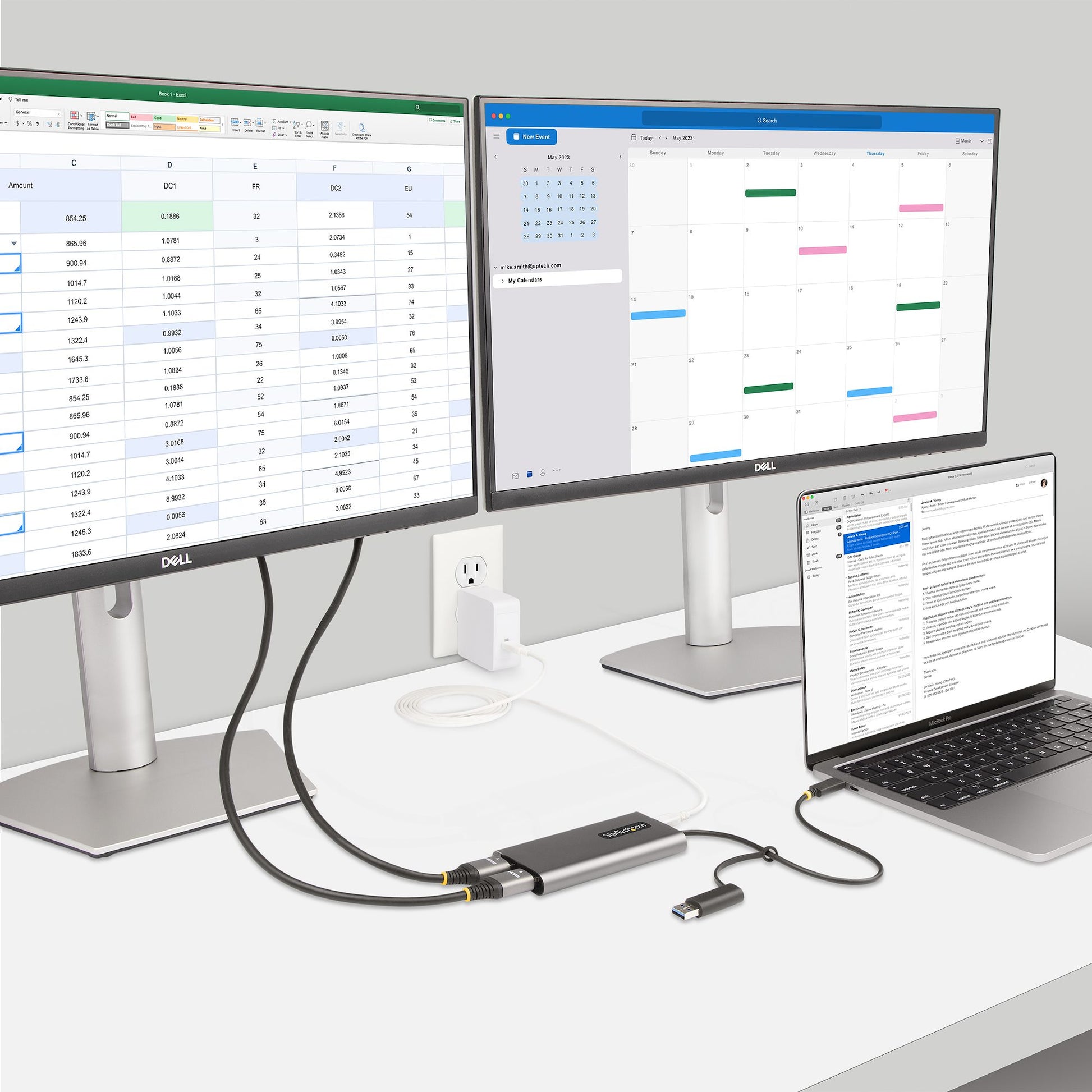 StarTech.com USB-C Multi-Monitor-Adapter USB-C zu 2× HDMI – 4K @ 60 Hz, 0,3 m, für Windows/Mac/Linux