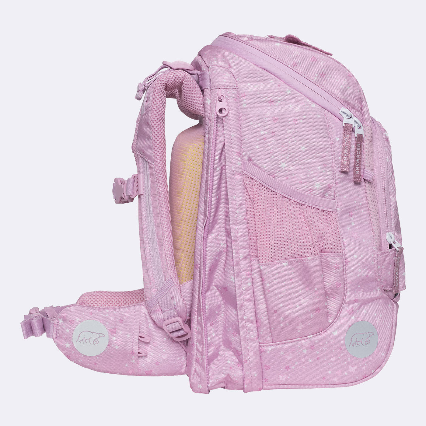 Beckmann Schulrucksack Active Air Flx – 6-teilig – Rosie – 26,0 × 39,0 × 22,0 cm