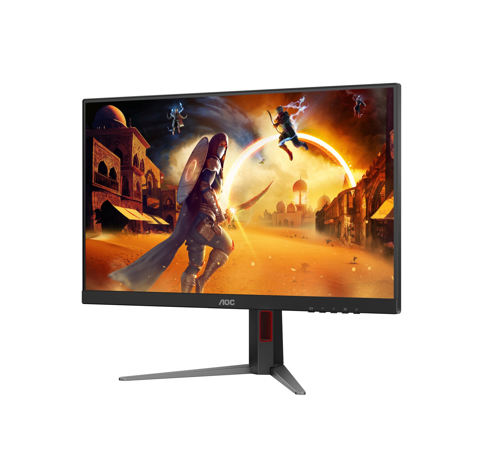 AOC 27G4HA – Monitor, 27", 1920 × 1080 (Full HD), IPS, 200 Hz, Adaptive Sync, Integrierte Lautsprecher, Rot