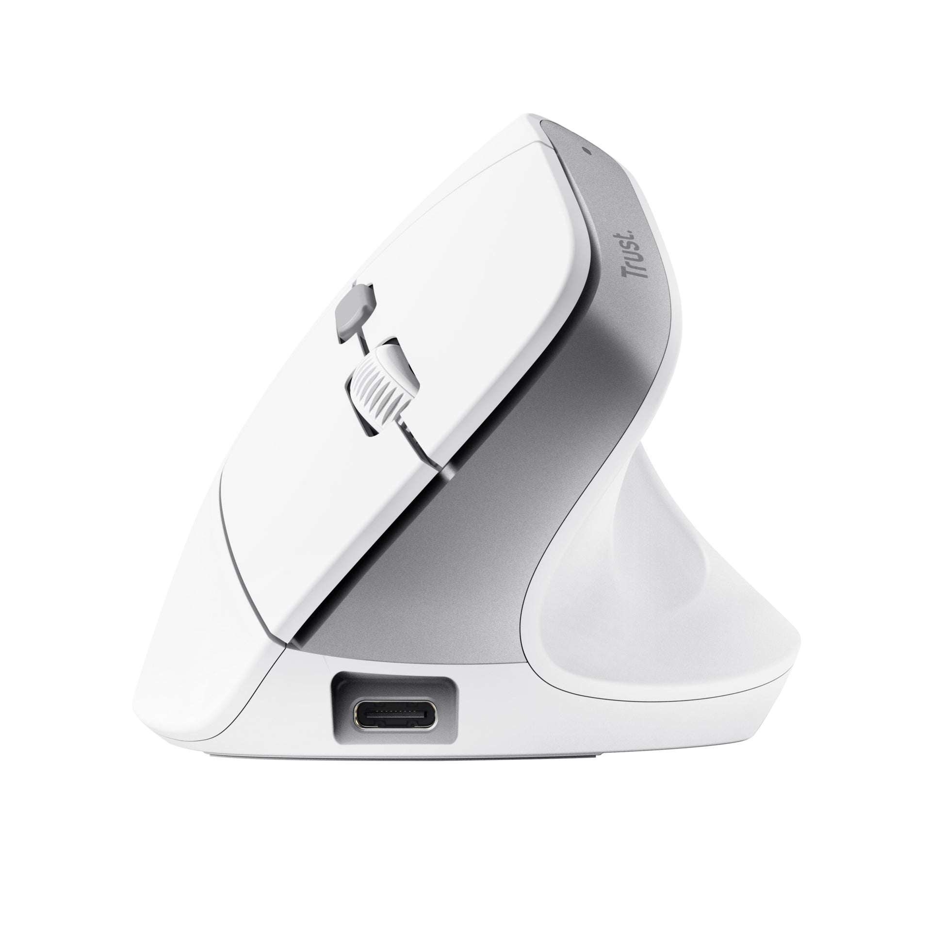 Trust Bayo II – ergonomische kabellose Maus, USB-C, Weiss