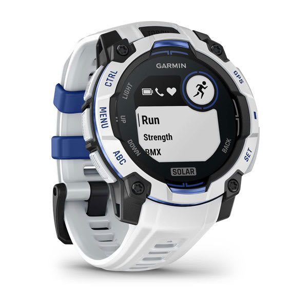 Garmin Instinct 3 45 mm GPS – FRP Weiss, Sportband Weiss, 100 m, für iPhone und Android