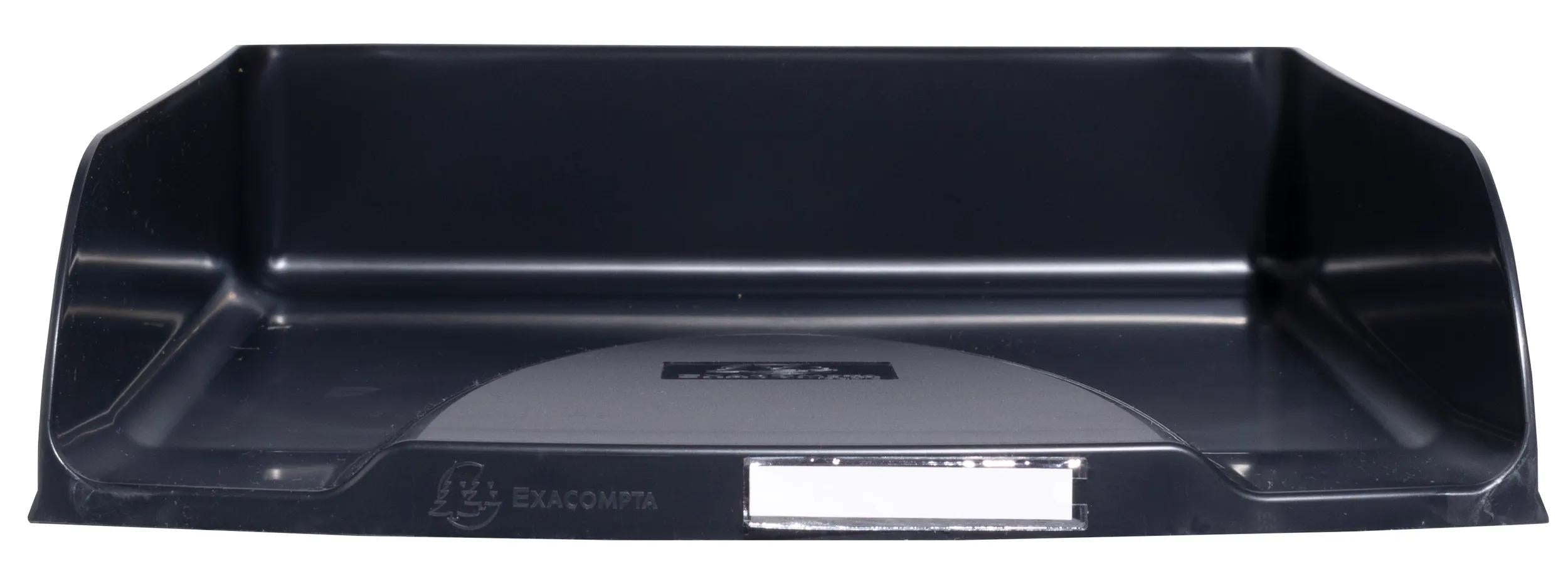 Exacompta Neo Deco – Briefkorb für A4+, hoch, Polystyrol (PS), schwarz, 346 × 65 × 255 mm
