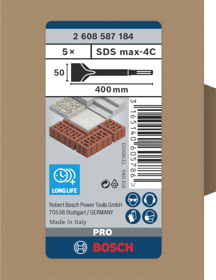 Bosch Professional – Meissel, SDS Max, 400 mm, 5 Stk.