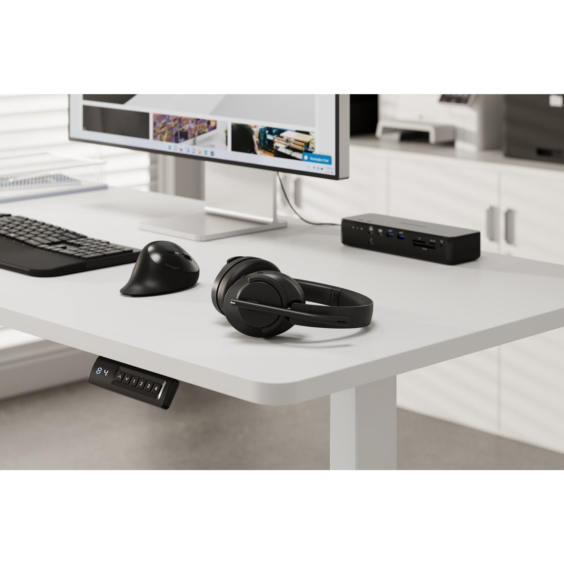 Kensington C3550 EQ Office-Headset – Over-Ear, Stereo, BT, ANC, BT 5.4