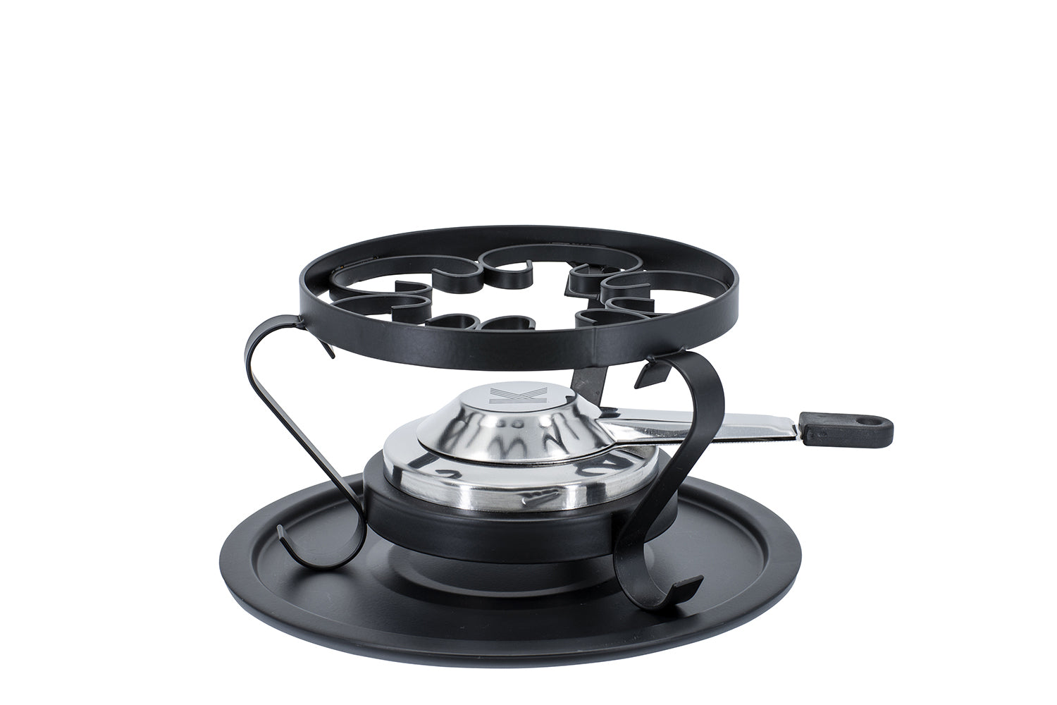 Kadastar Rechaud Ø 15 cm, Pastenbrenner, Edelstahl, Silber/Schwarz