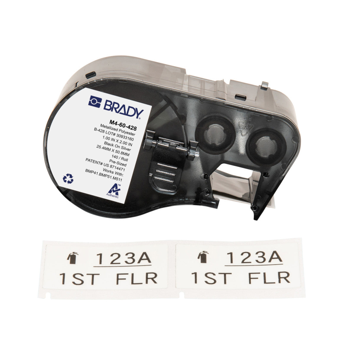 Brady Etiketten (Rolle) 25 × 51 mm – permanent haftend – 140 Etiketten/Rolle – für Brady BMP-Serie