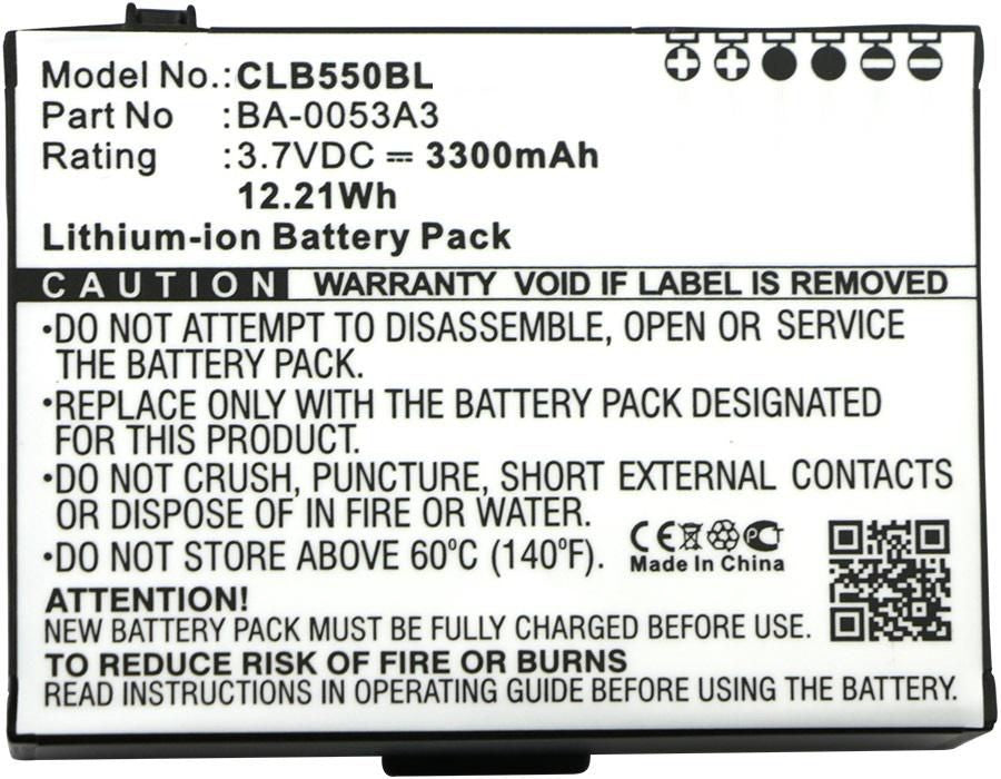 CoreParts Akku – Li‑ion, 3,7 V, 3300 mAh – für CP50, CP55 – schwarz