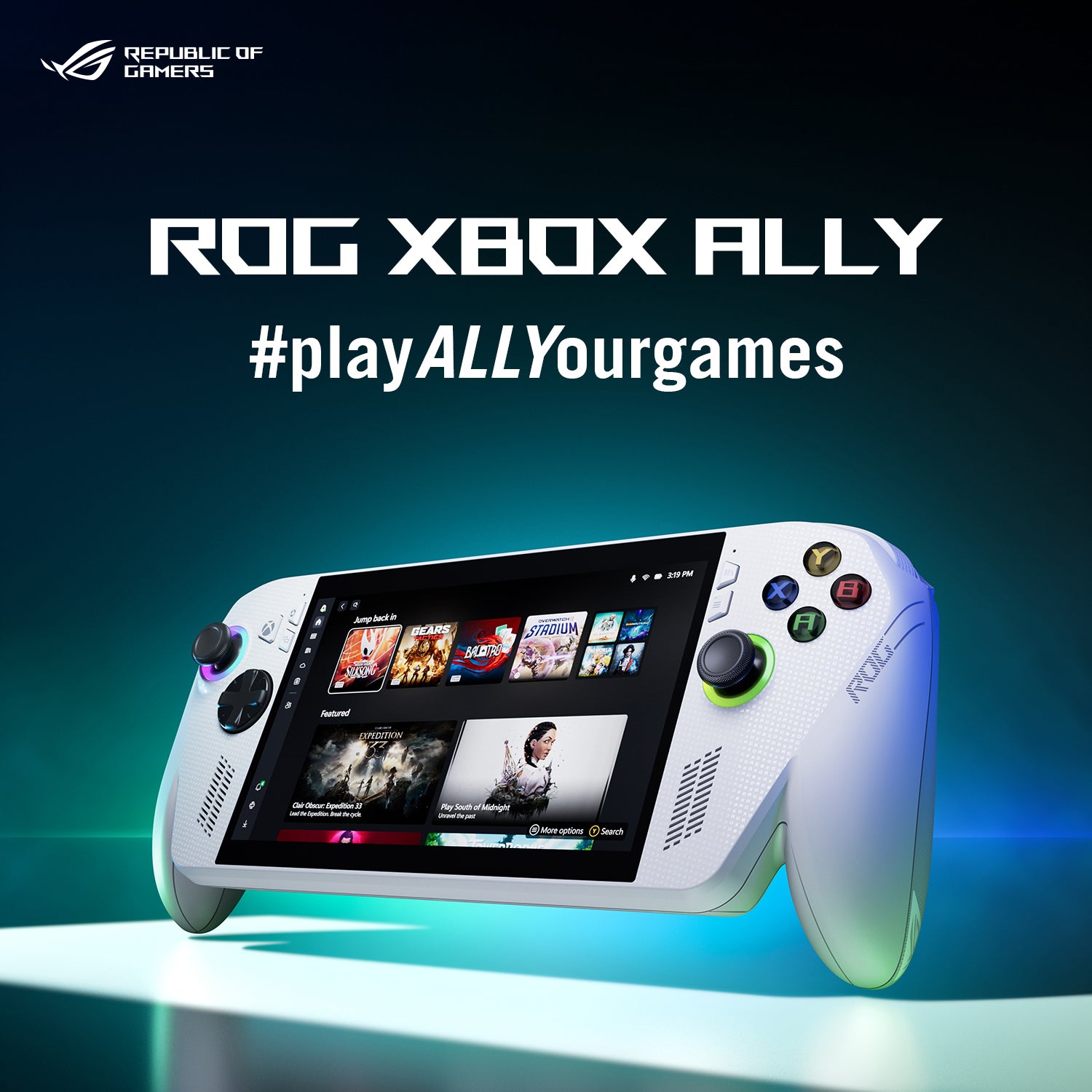 ASUS ROG Ally – 7" FHD Touch, Ryzen Z2 A, 16 GB, 512 GB SSD, Win 11 Home