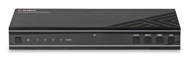 Lindy 4×1 Multiview – HDMI-Switcher 4×1, 4K @60 Hz, Multiview, Seamless Switch