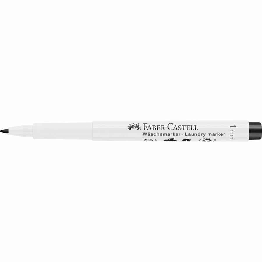 Faber-Castell 159502 Textilmarker – Rundspitze 1 mm – Schwarz