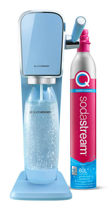 SodaStream Art Wassersprudler – inkl. 1 Flasche (Kunststoff), CO₂-Zylinder 60 l inkl., Blau