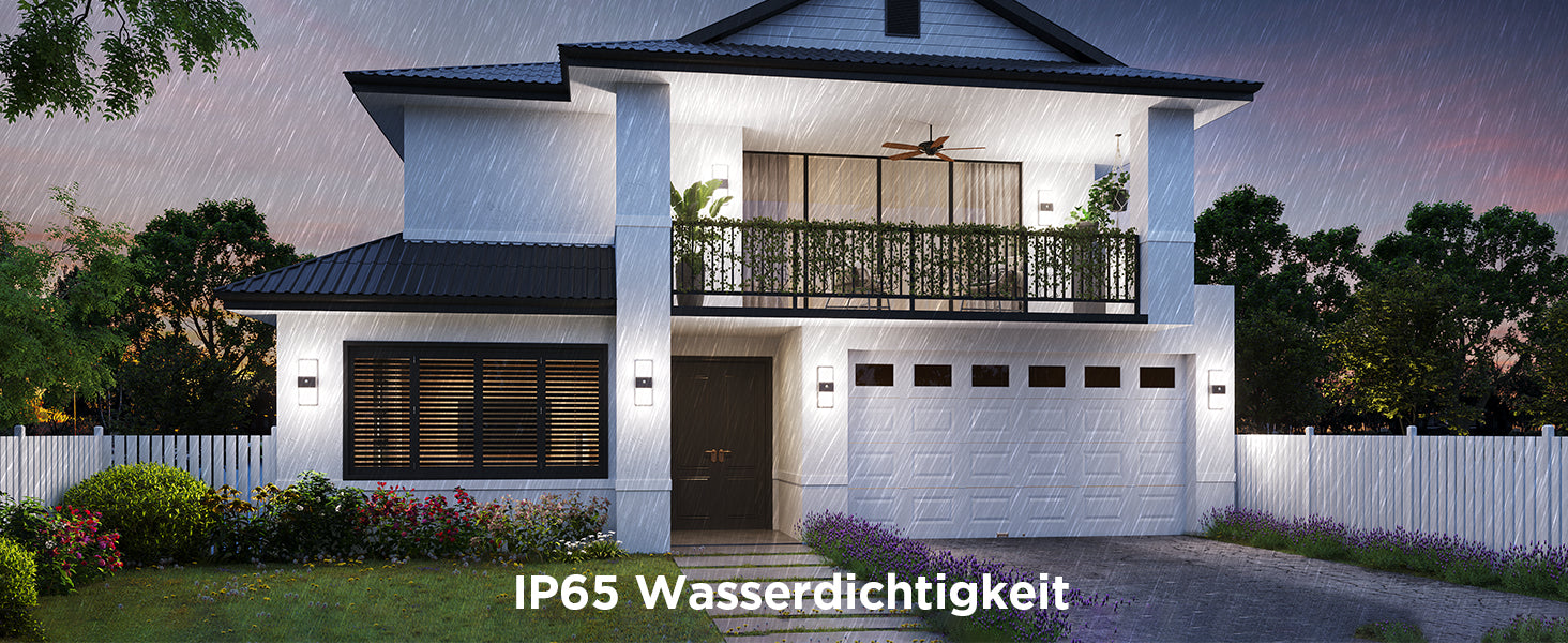 Govee Aussenwandleuchte – 1 500 lm, 24 W – Mehrfarbig, 2700–6500 K – IP65 – Netzbetrieb – für Alexa, Google