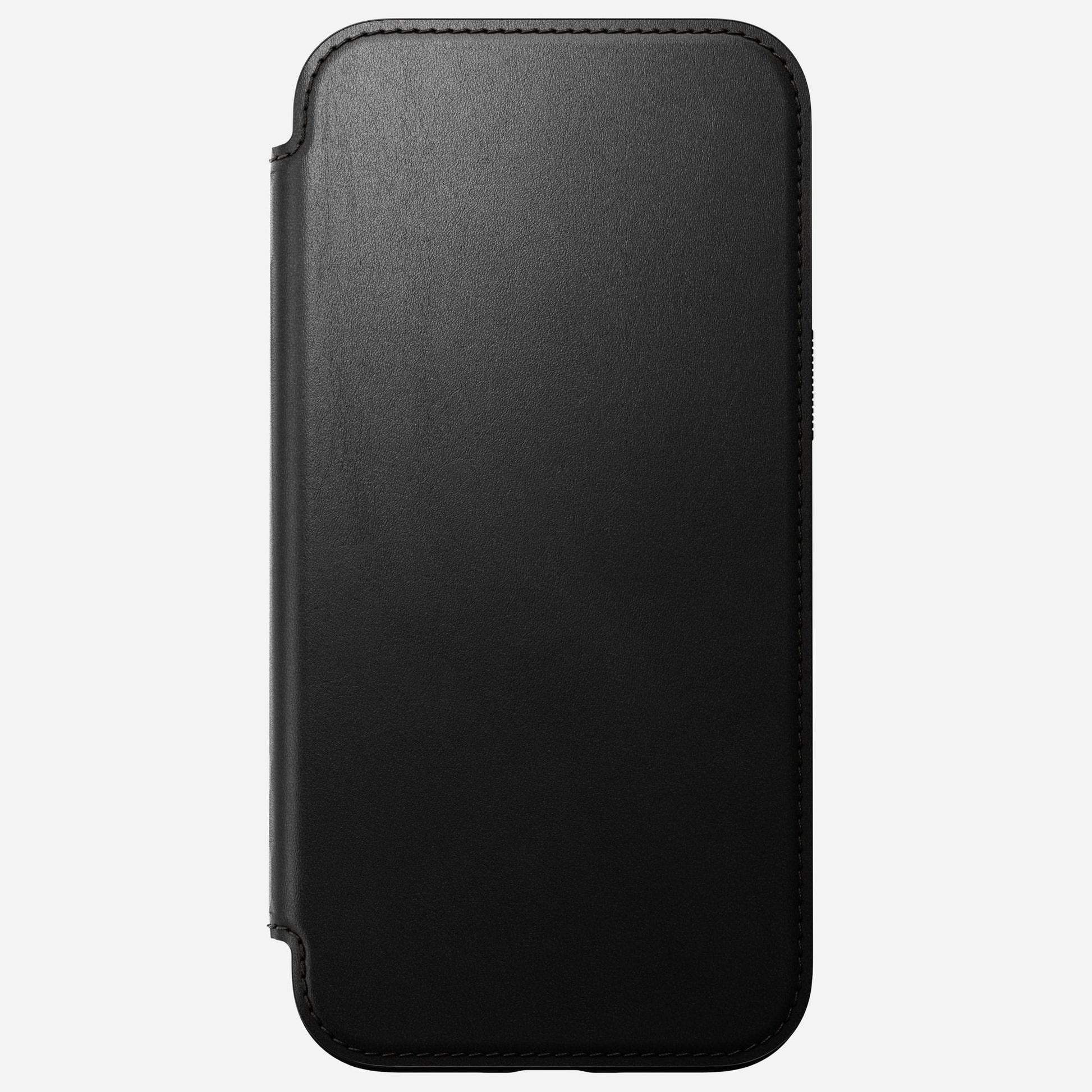 Nomad Booklet-Hülle – für Apple iPhone 16 Plus – schwarz – Leder – mit Kartenfach