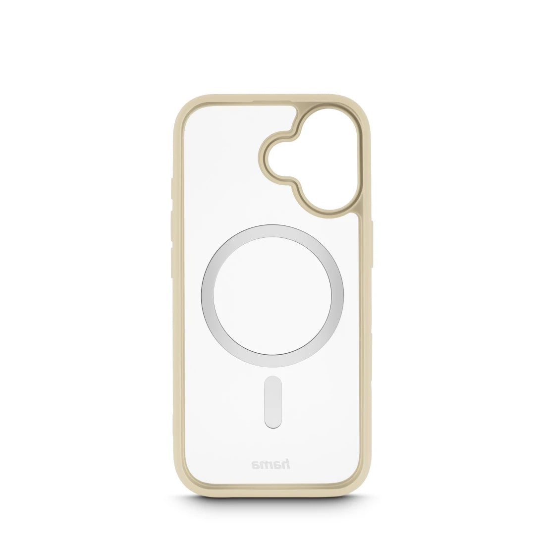 Hama Frame Protect – Backcover – für Apple iPhone 17, MagSafe, PC+TPU, Beige/Transparent