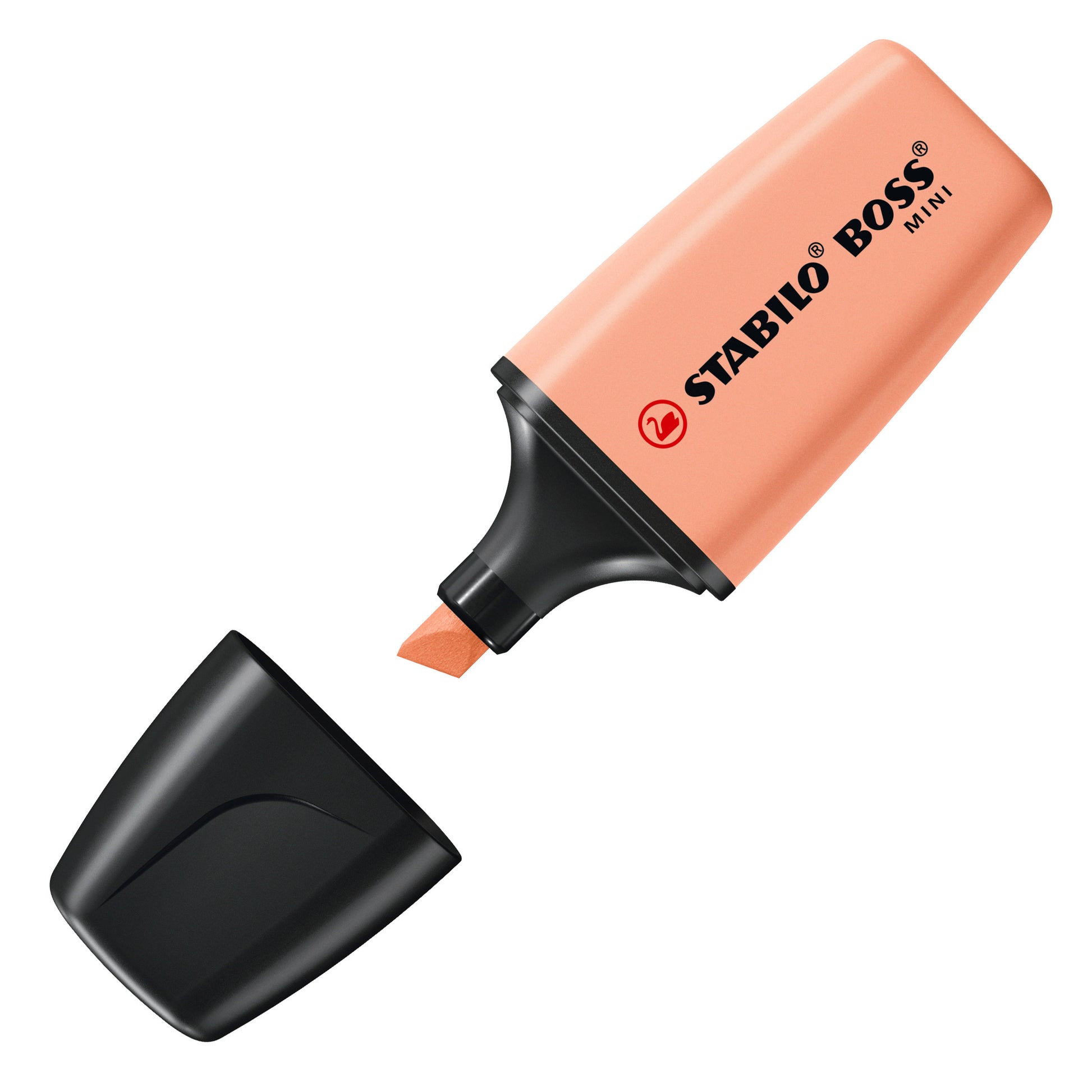 STABILO BOSS Textmarker Mini Set 6 Pastellfarben – Keilspitze, 2–5 mm