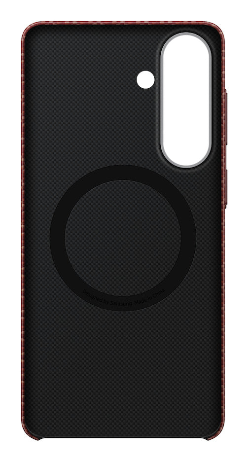 Samsung Carbon Magnet Backcover – für Samsung Galaxy S26+, Kohlefaser, Coralred