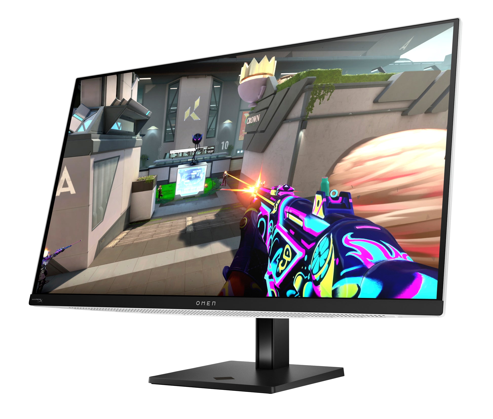 HP OMEN Transcend 32 – Monitor, 31,5", OLED, 240 Hz, 250 cd/m², KVM, USB-C, VESA 100 × 100, Weiss