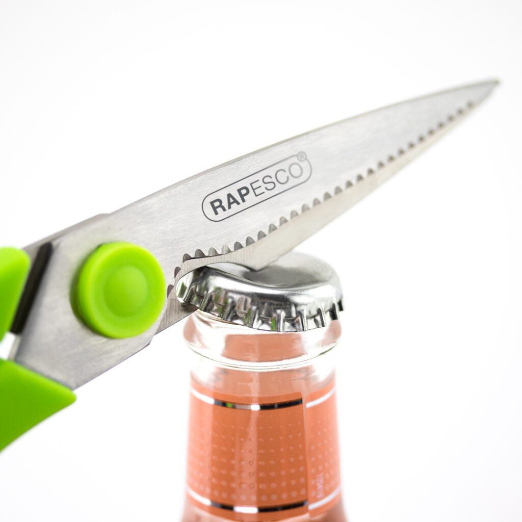 Rapesco Küchenschere 21 cm, Edelstahl, Grün