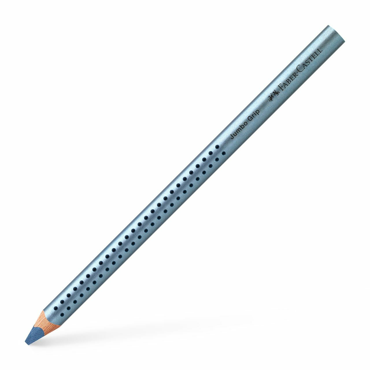 Faber-Castell Buntstift Jumbo GRIP Metallic – Aquarell, Dreikant, 1 Stk., Blau